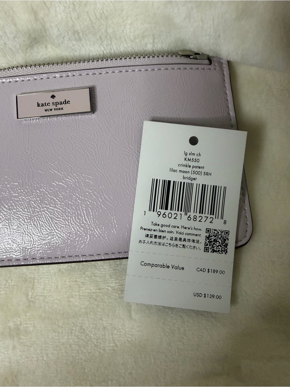 Kate Spade Bridget Crinkle Patent Small Flap Shoulder Bag and Wallet Bundle - Picture 2 of 9